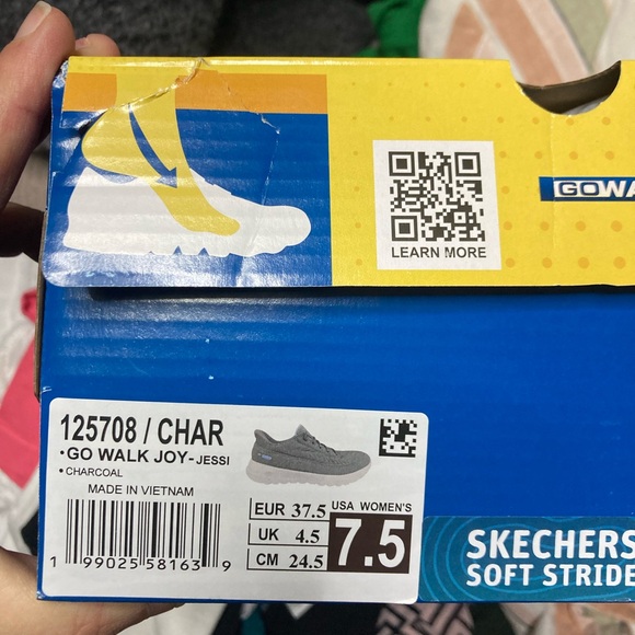 Skechers Women’s Dark Gray Slip-On Sneakers - Picture 4 of 5